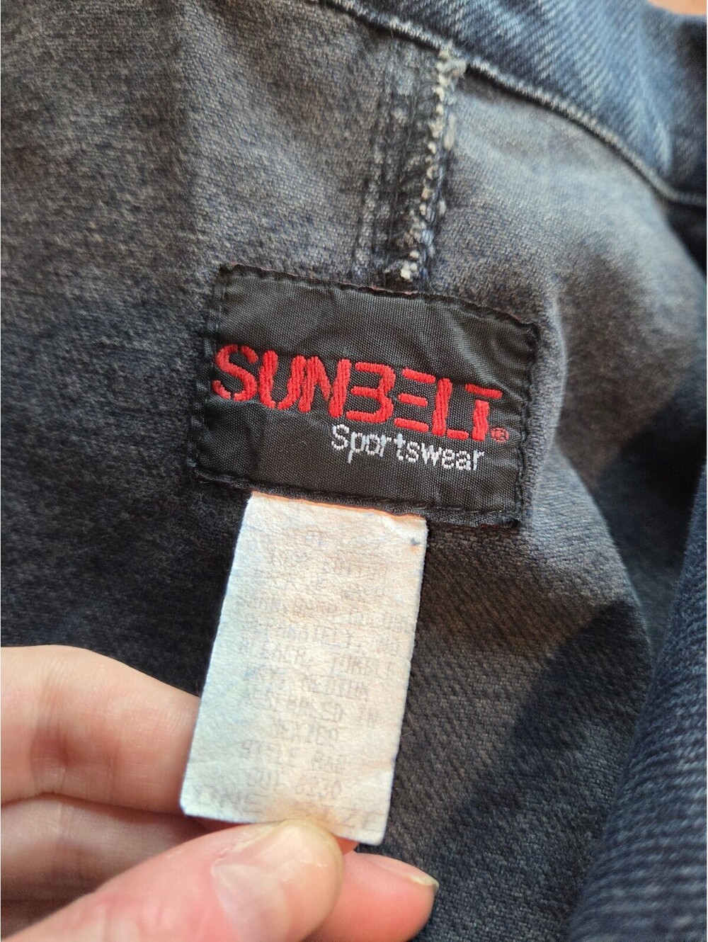 Sunbelt Vintage Long Denim Jacket with Southwestern Painted Design, One Size - Picture 9 of 9